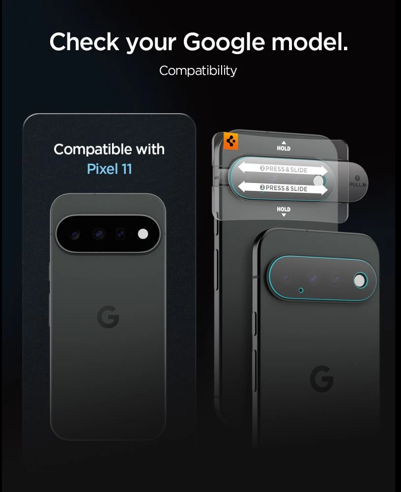 Spigen OPTIK PRO GLAS.TR EZ FIT KAMEROS APSAUGA 2-PACK GOOGLE PIXEL 11 SKAIDRI