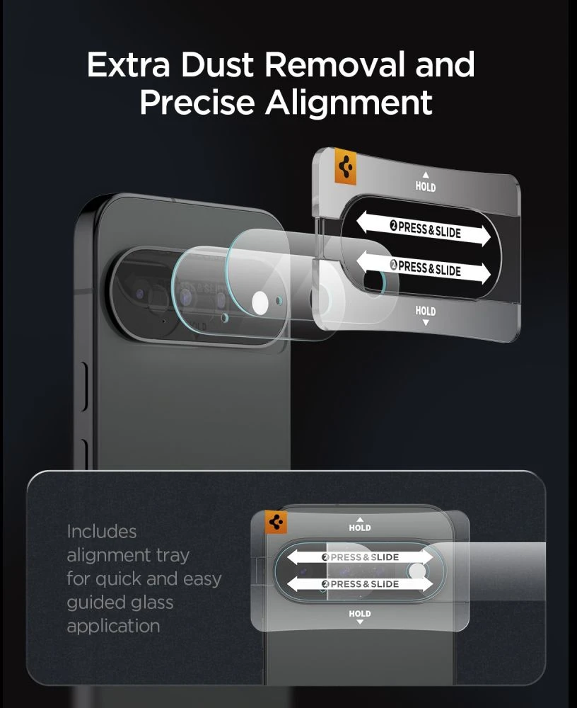 Spigen OPTIK PRO GLAS.TR EZ FIT KAMEROS APSAUGA 2-PACK GOOGLE PIXEL 11 SKAIDRI