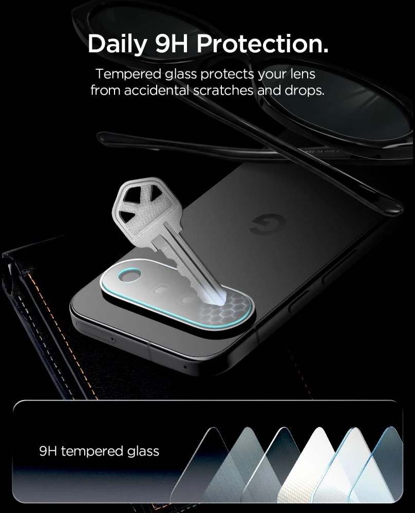 Spigen OPTIK PRO GLAS.TR EZ FIT KAMEROS APSAUGA 2-PACK GOOGLE PIXEL 11 SKAIDRI
