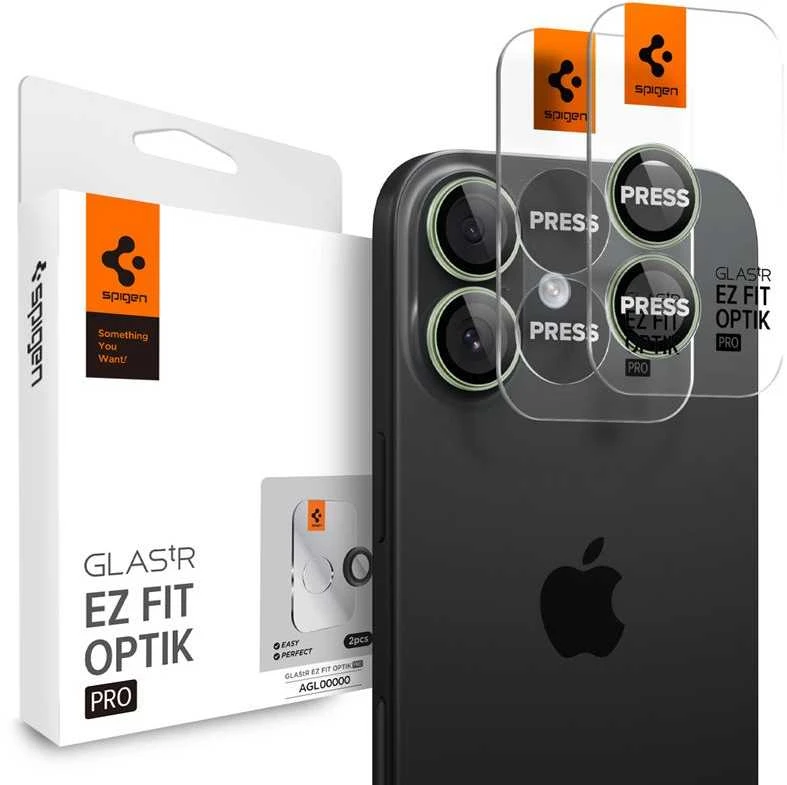 Spigen Glass tR EZ Fit Optik Pro 2 Pack, žalias - iPhone 17
