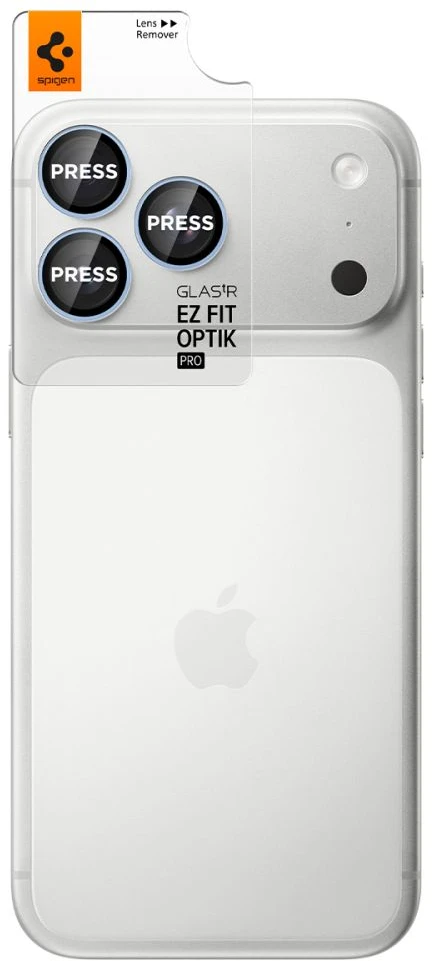 Spigen OPTIK PRO GLAS.TR EZ FIT KAMEROS APSAUGA 2-PACK IPHONE 18 PRO / 18 PRO MAX ŠVIESIAI MĖLYNA