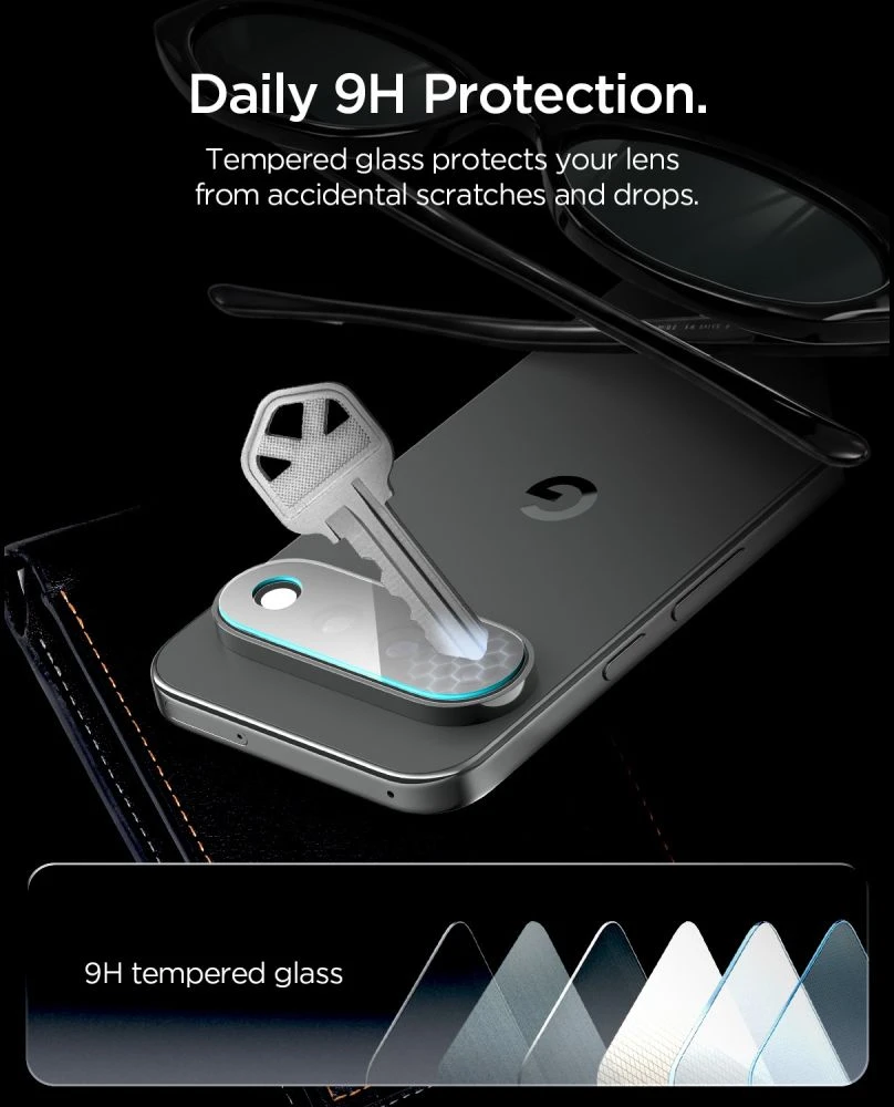 Spigen OPTIK PRO GLAS.TR EZ FIT KAMEROS APSAUGA 2-PACK GOOGLE PIXEL 11 PRO XL SKAIDRI