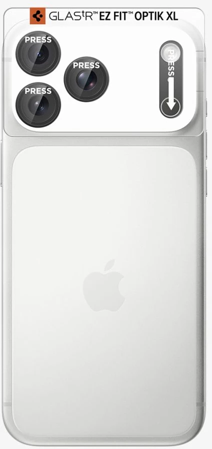 Spigen OPTIK PRO XL GLAS.TR EZ FIT KAMEROS APSAUGA IPHONE 18 PRO TAMSIAI PILKA