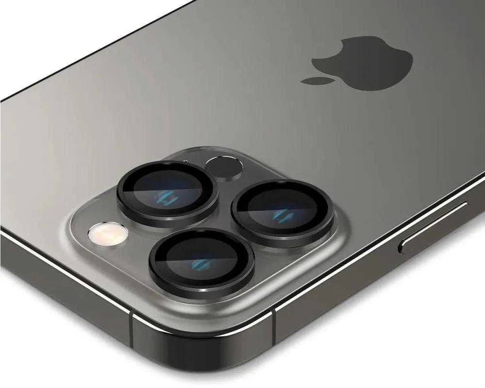 Spigen OPTIK.TR ”EZ FIT” CAMERA PROTECTOR 2-PACK Apple iPhone 14 Pro / 14 Pro Max / 15 Pro / 15 Pro Max / 16 Pro / 16 Pro Max / 17 Pro / 17 Pro Max Juodas