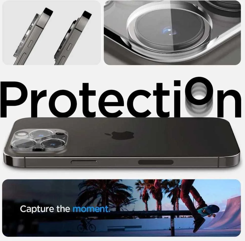 Spigen fotoaparato apsauga iPhone 14 Pro 6,1 / Pro Max 6,7 Optik.TR Camera Protector 2 vnt. Crystal permatomas