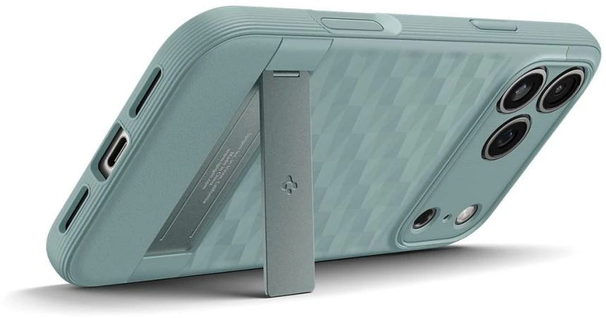 Dėklas Spigen PARALLAX ”S” MAG MagSafe iPhone 17 Pro / 18 Pro ŠALAVIJŲ ŽALIA