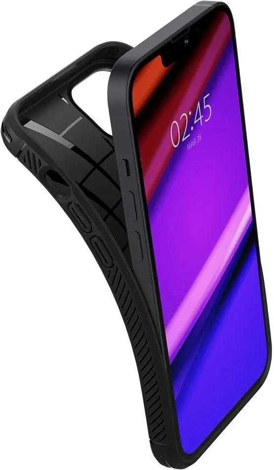 Dėklas Spigen Rugged Armor Apple iPhone 13 matinės juodos spalvos