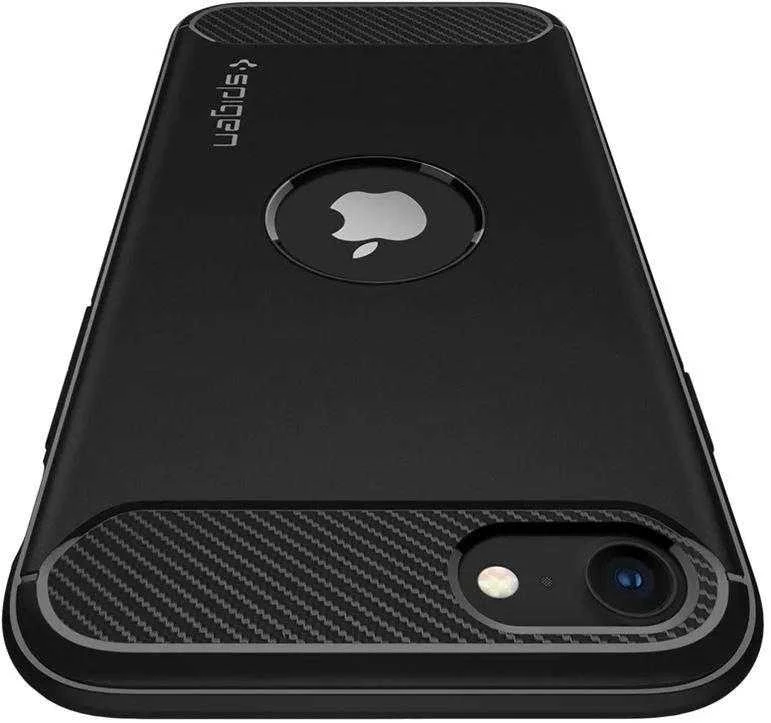 Spigen Rugged Armor – Dėklas iPhone SE 2022 / SE 2020 / 8 / 7 Juodas