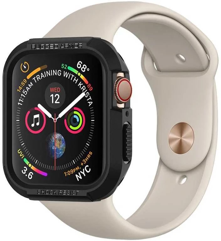 Išmaniojo laikrodžio Apple 4 ekrano rėmelis, Juodos spalvos, 44mm