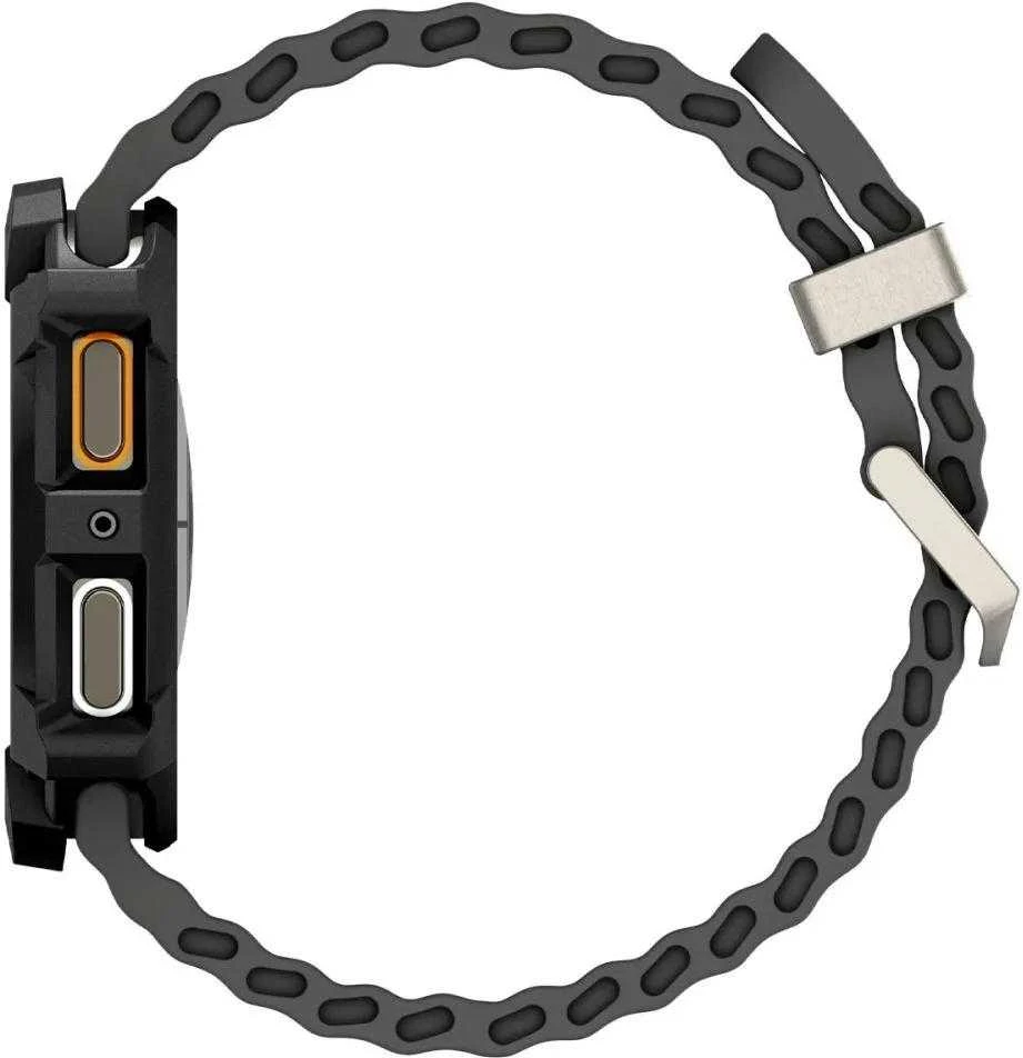Spigen Rugged Armor, matinis juodas - Galaxy Watch 8 (44 mm)