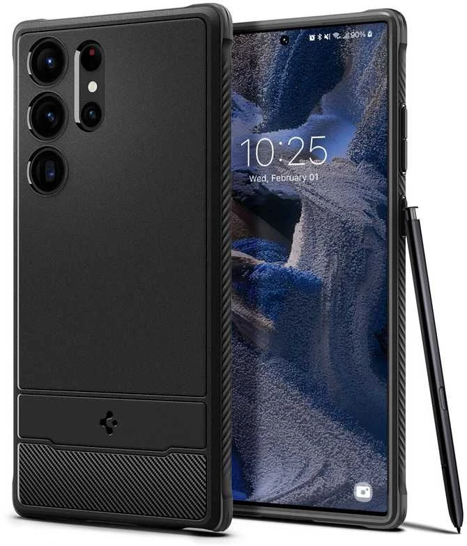 Dėklas SPIGEN RUGGED ARMOR GALAXY S23 ULTRA MATTE Juodas