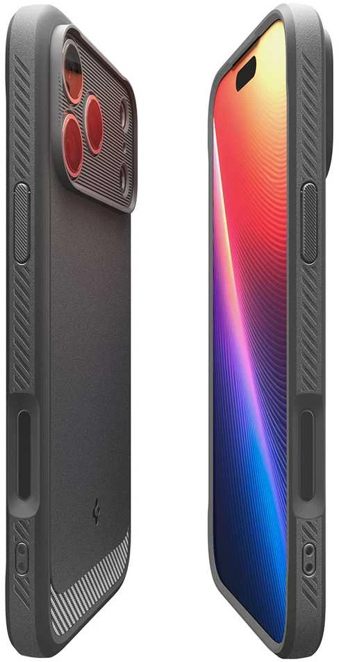 Spigen Rugged Armor Mag MagSafe dėklas skirtas Apple iPhone 17 Pro – pilkos spalvos