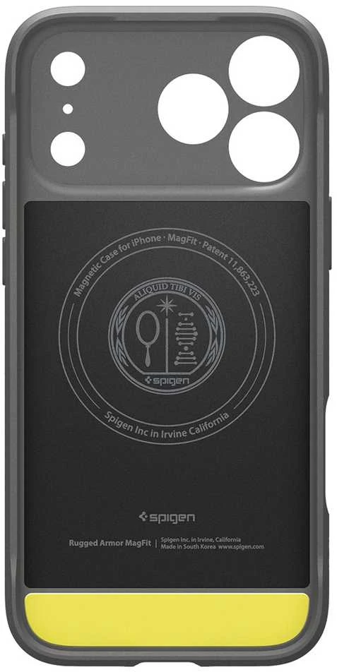 Dėklas „Spigen Rugged Armor MagSafe“, pilkas - iPhone 17 Pro Max