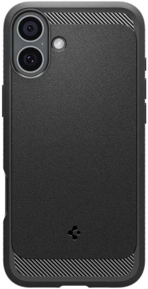 Spigen dėklas RUGGED ARMOR MAG compatible su MagSafe skirtas Apple iPhone 16 matte juodos spalvos