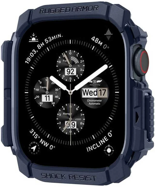 Spigen „Rugged Armor“, tamsiai mėlynas mėlynas - Apple Watch 10 42mm