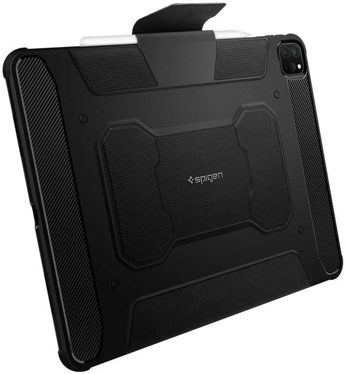 Spigen Rugged Armor Pro, juodos spalvos – Apple iPad Pro 12.9″ (2022/2021)