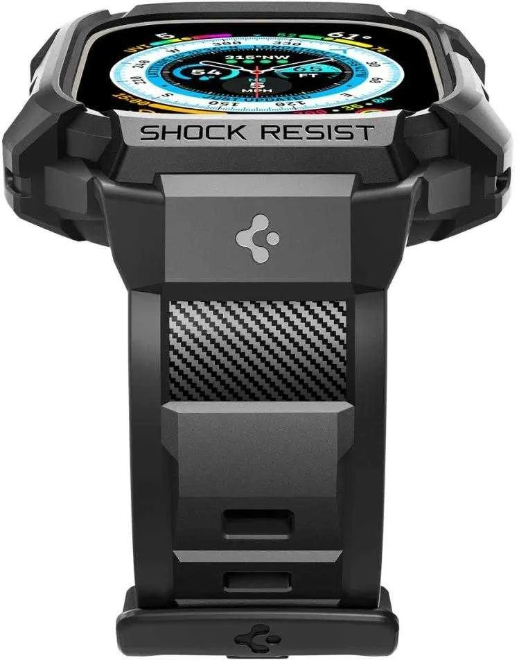 Spigen Rugged Armor „Pro” Apple Watch Ultra (49mm) juodos spalvos