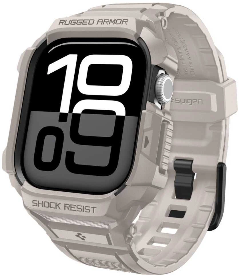 Spigen Rugged Armor Pro apyrankė skirta Watch 42mm – Smėlio spalvos