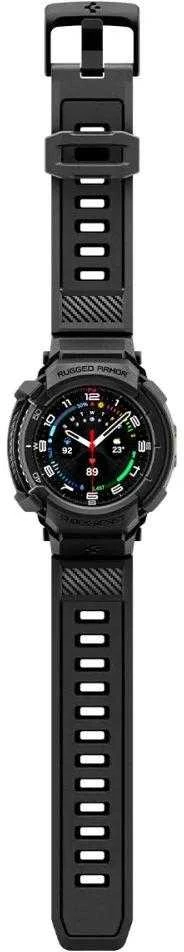 „Spigen Rugged Armor Pro“, matinis juodas - „Galaxy Watch 8 Classic“ (46 mm)