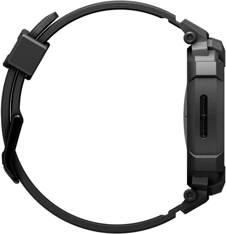 „Spigen Rugged Armor Pro“, matinis juodas - „Galaxy Watch 8“ (44 mm)