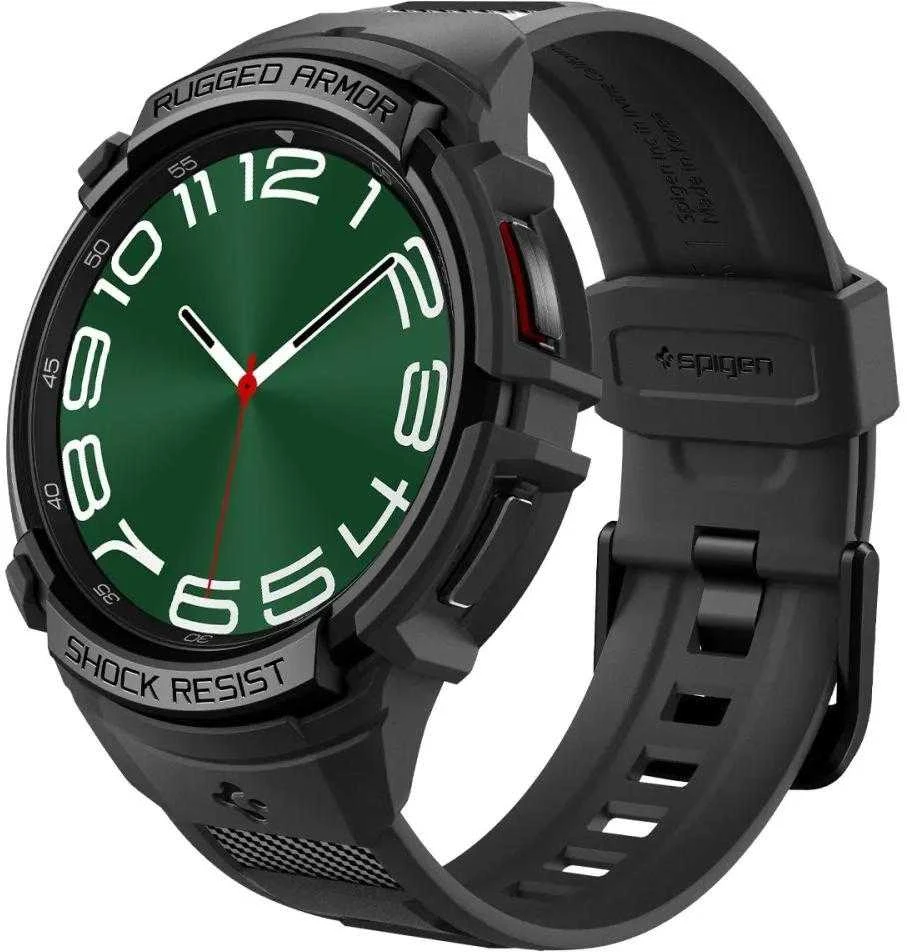 Spigen Rugged Armor Pro, juodos spalvos – Samsung Galaxy Watch6 Classic 47mm