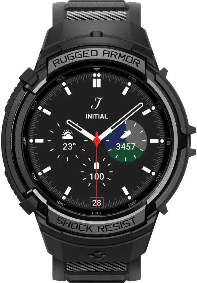 Spigen Rugged Armor Pro, juodos spalvos – Samsung Galaxy Watch6 Classic 47mm