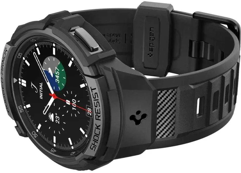 Spigen Rugged Armor Pro, juodos spalvos – Samsung Galaxy Watch6 Classic 47mm