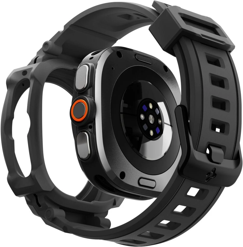 SPIGEN RUGGED ARMOR PRO SAMSUNG GALAXY WATCH ULTRA 2 2026 (47 MM) MATINĖ JUODA