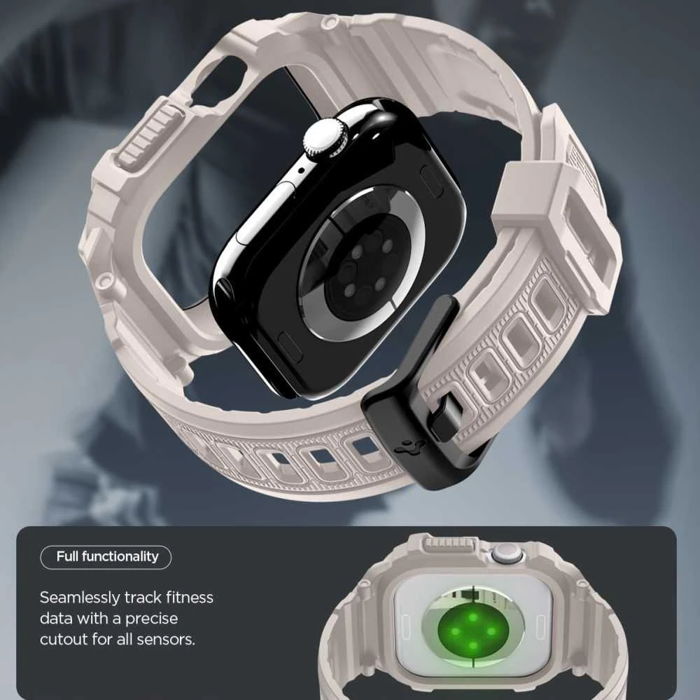 Spigen Rugged Armor ”Pro” V2 Apple Watch 10 / 11 (46 mm) Dune rusvai gelsvas