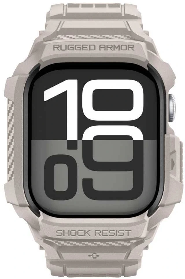 Spigen Rugged Armor ”Pro” V2 Apple Watch 10 / 11 (46 mm) Dune rusvai gelsvas