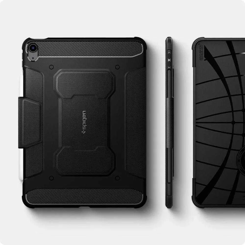 Spigen Rugged Armor Pro, juodos spalvos – iPad Air 10.9″ (2022/2020)/11″ 2024/2025/2026