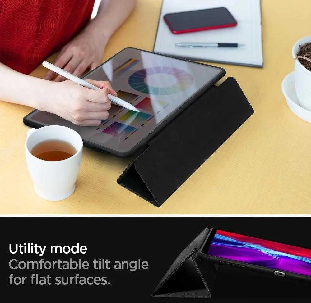 Planšetinio kompiuterio dėklas Spigen Rugged Armor Pro skirtas iPad Pro 11 2018/2020, juodas