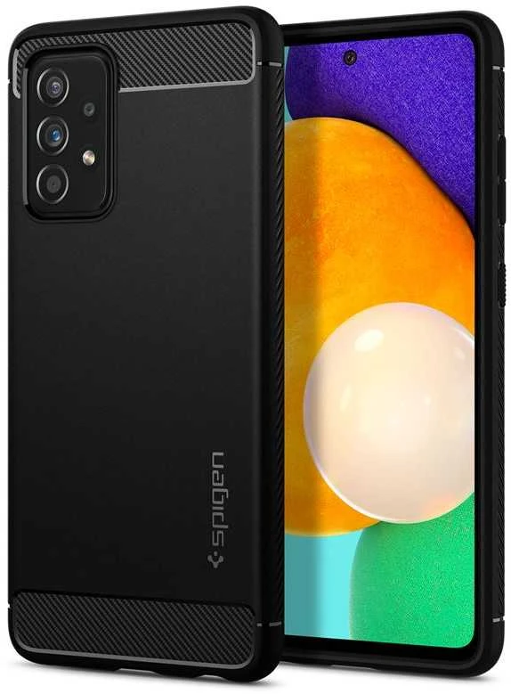 Spigen Rugged Armor Samsung Galaxy A52 / A52S dėklas telefonui matinės juodos spalvos