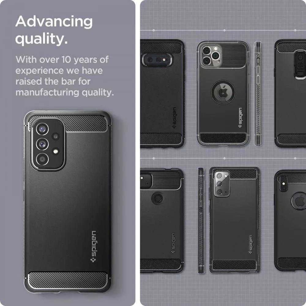 Spigen Rugged Armor Samsung Galaxy A53 5G dėklas telefonui matinės juodos spalvos