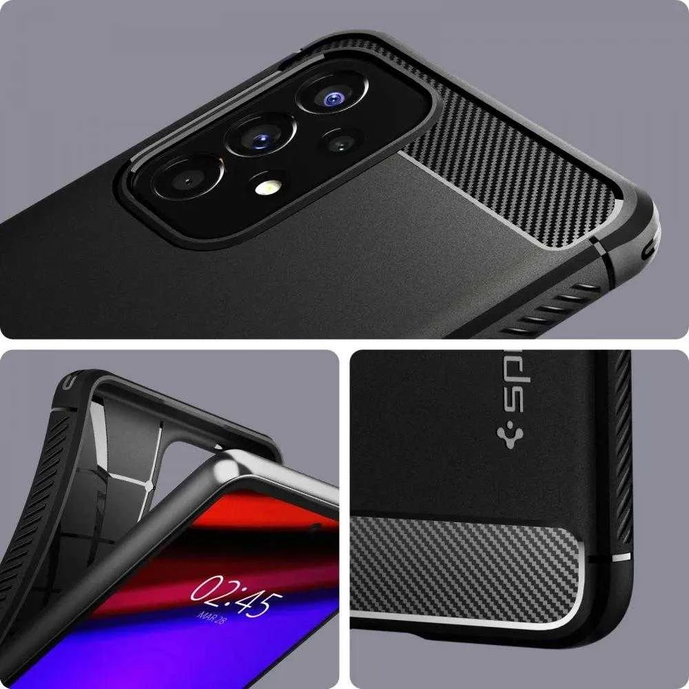 Spigen Rugged Armor Samsung Galaxy A53 5G dėklas telefonui matinės juodos spalvos
