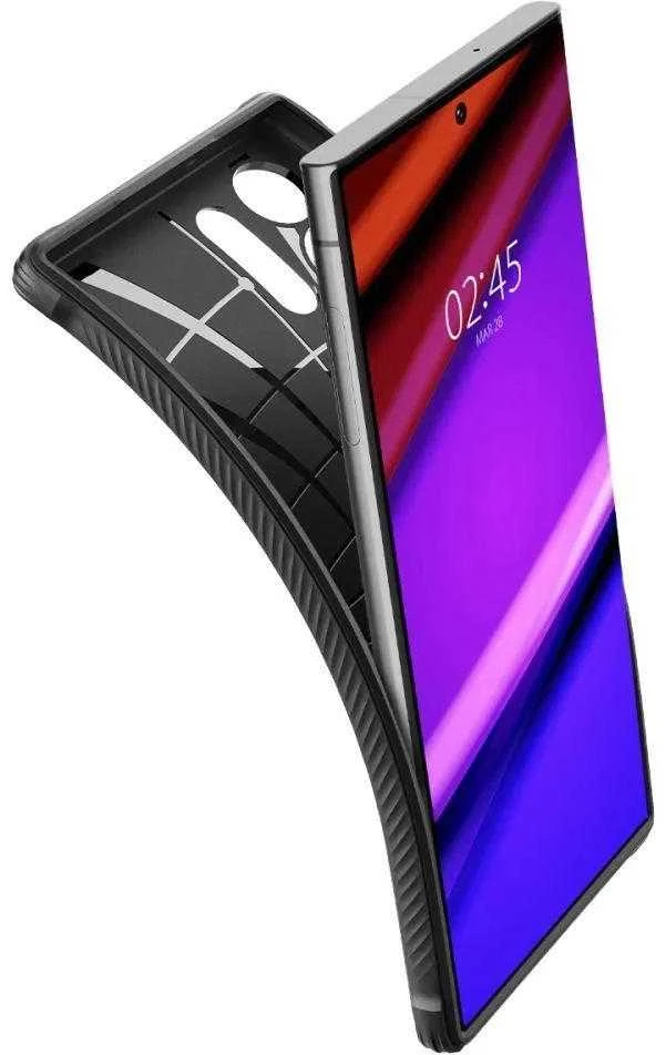 Dėklas SPIGEN RUGGED ARMOR GALAXY S23 ULTRA MATTE Juodas