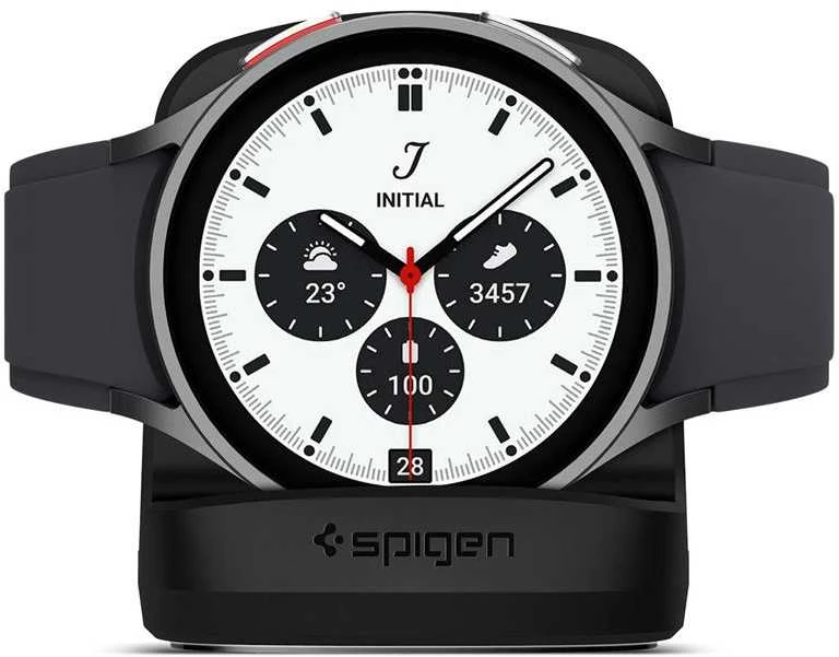 Naktinis įkrovimo stovas Spigen S353, skirtas Samsung Galaxy 5/5 Pro, Juodos spalvos
