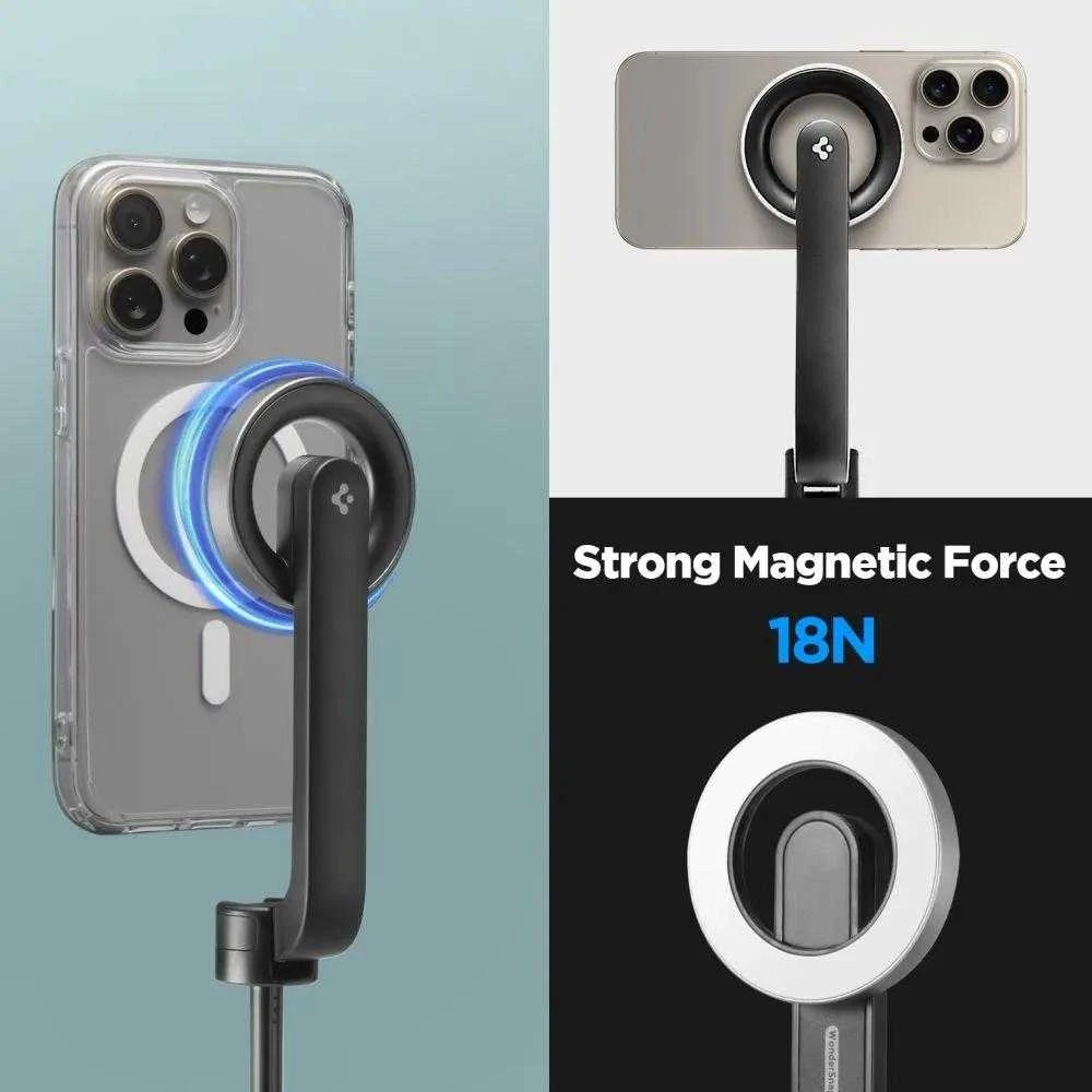 Spigen S580W MagSafe Bluetooth asmenukių lazda su trikoju – juodos spalvos