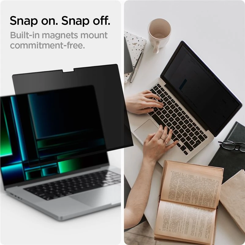Spigen „SafeView“ 1 pakuotė – „MacBook Pro 16“ M4 2024/M3 2023/M2 2023/M1 2021