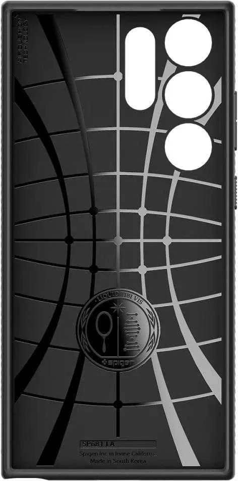 Spigen Liquid Air dėklas skirtas Samsung Galaxy S23 Ultra, spalva - Matte Black