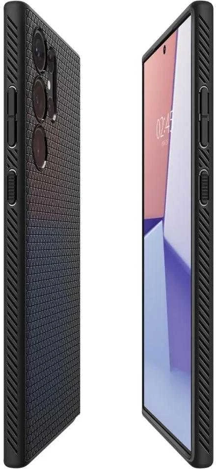 Spigen Liquid Air dėklas skirtas Samsung Galaxy S23 Ultra, spalva - Matte Black