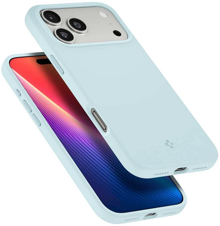 Dėklas Spigen Silicone Fit MagSafe, mute mėlynas - iPhone 17 Pro Max