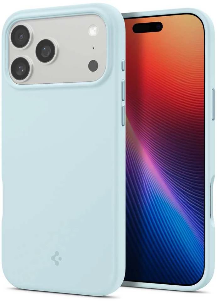 Dėklas Spigen Silicone Fit MagSafe, mute mėlynas - iPhone 17 Pro Max