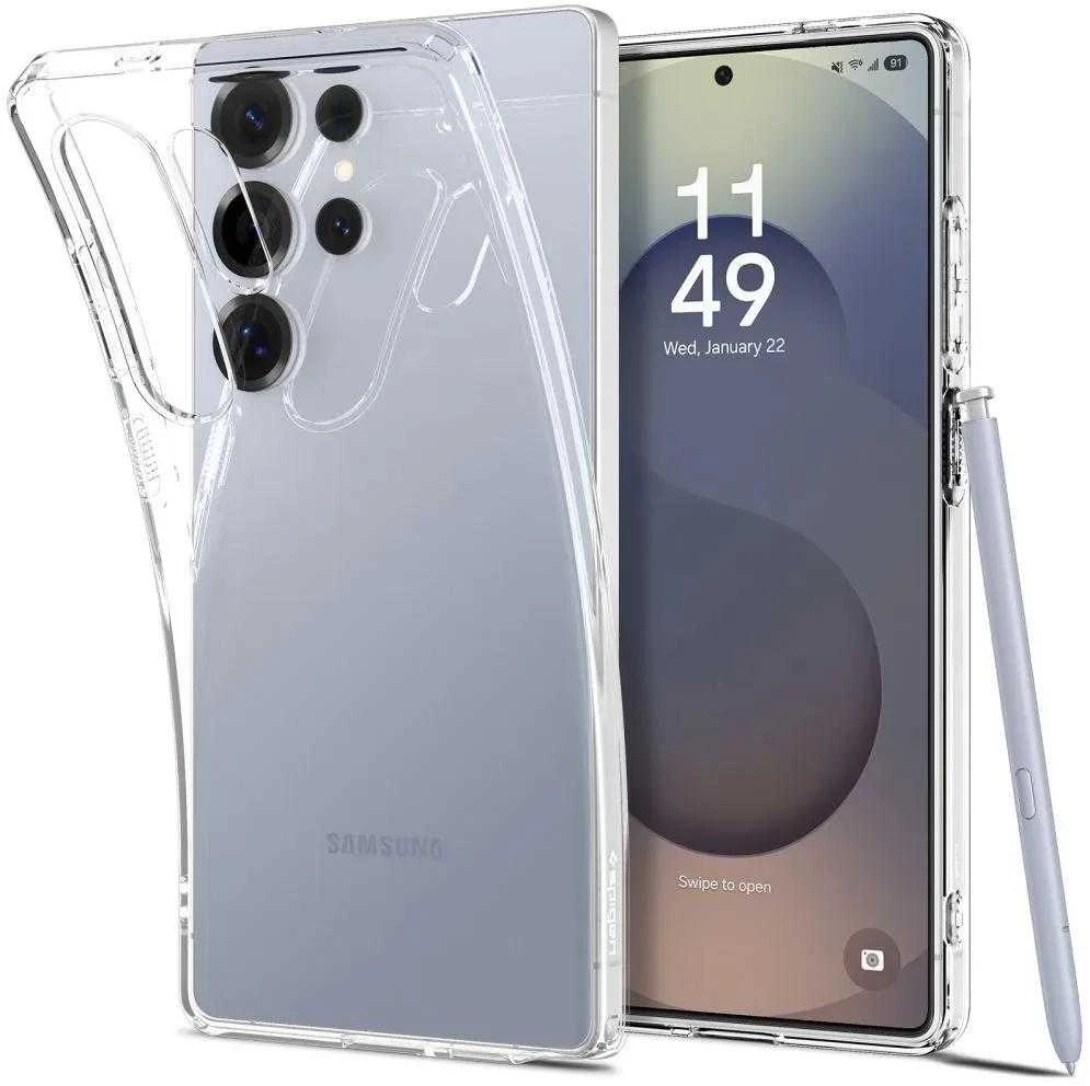 Spigen skystųjų kristalų dėklas „Samsung Galaxy S25 Ultra“ – skaidrus
