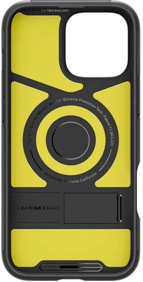 Dėklas Spigen Slim Armor MagSafe, juodos spalvos – Apple iPhone 16 Pro