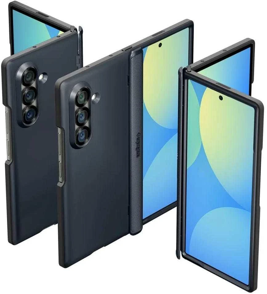 Dėklas „Spigen Slim Armor Pro MagSafe“, metalinis šiferio spalvos – „Samsung Galaxy Z Fold7“