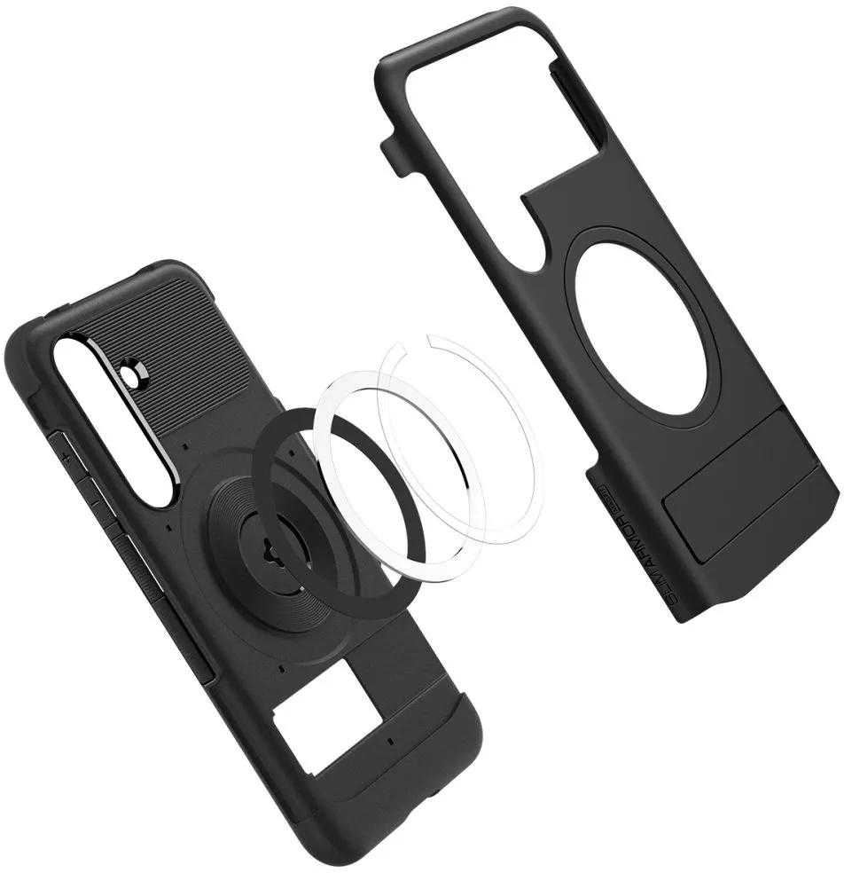 Spigen Slim Armor dėklas MagSafe, skirtas Samsung Galaxy S25 Plus – Juodas