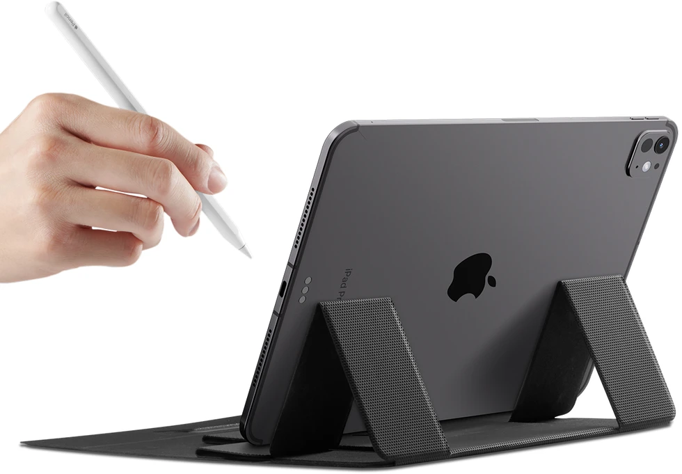 Spigen Slim Fold Nešiojamas kompiuteris & Planšetė Stand LD201-S8, juodas