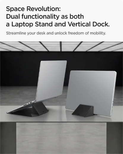 Spigen Slim Fold Nešiojamas kompiuteris Stand & Vertical Dock LD201-S9, juodas