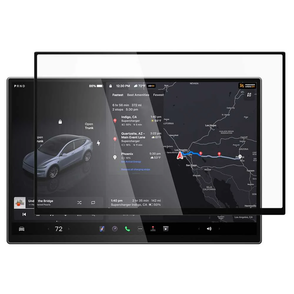 Ekrano apsauginis stiklas Spigen Tesla EZ Fit skaidrus, permatomas - Tesla Model Y L 2026